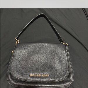 Michael Kors Black Pebbled Leather Shoulder Bag